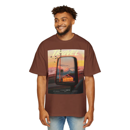 Travel Sunset Tee — Retro Roadside Mirror Graphic T-Shirt