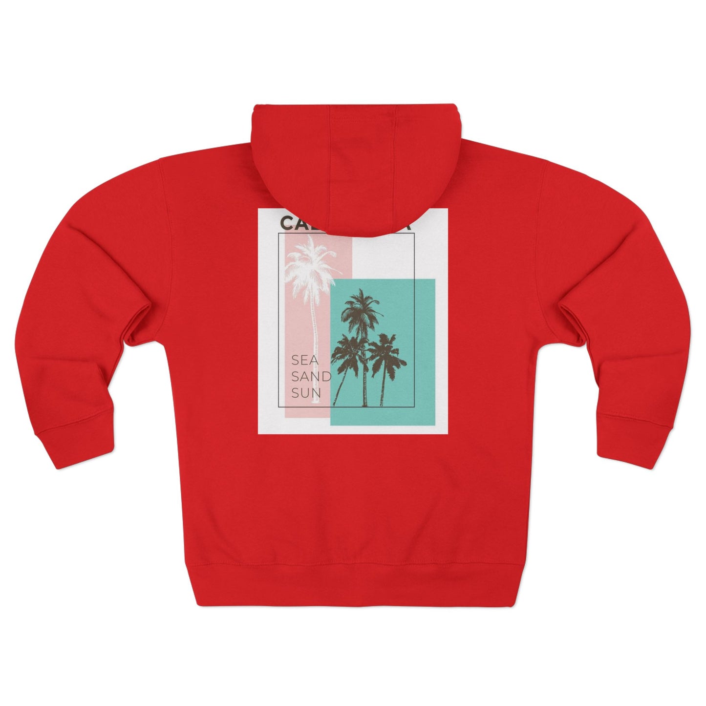 Tropical Vibe Unisex Zip Hoodie - Casual Comfort for Beach Lovers