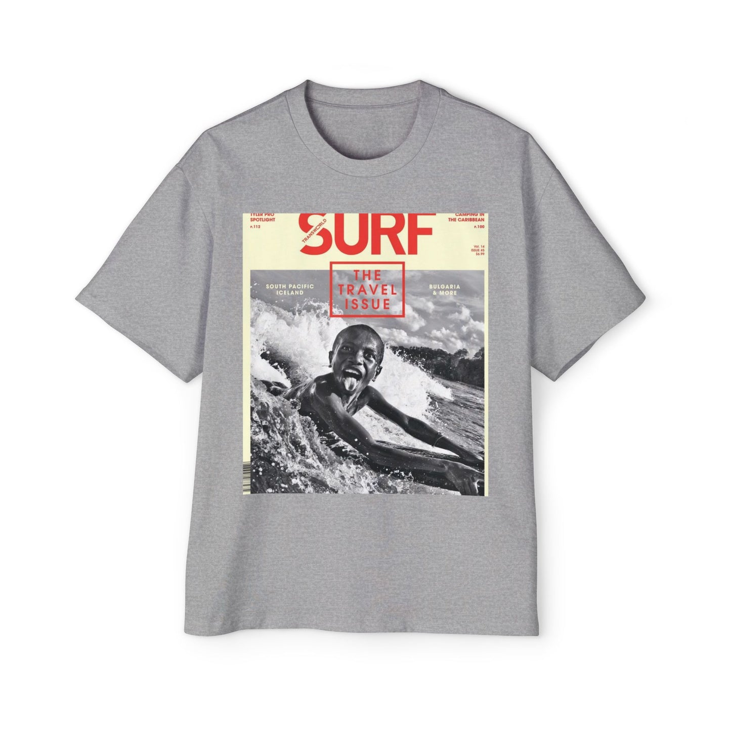 Surf Magazine Graphic Tee — "Surf: The Wave Issue" Vintage Beach Shirt