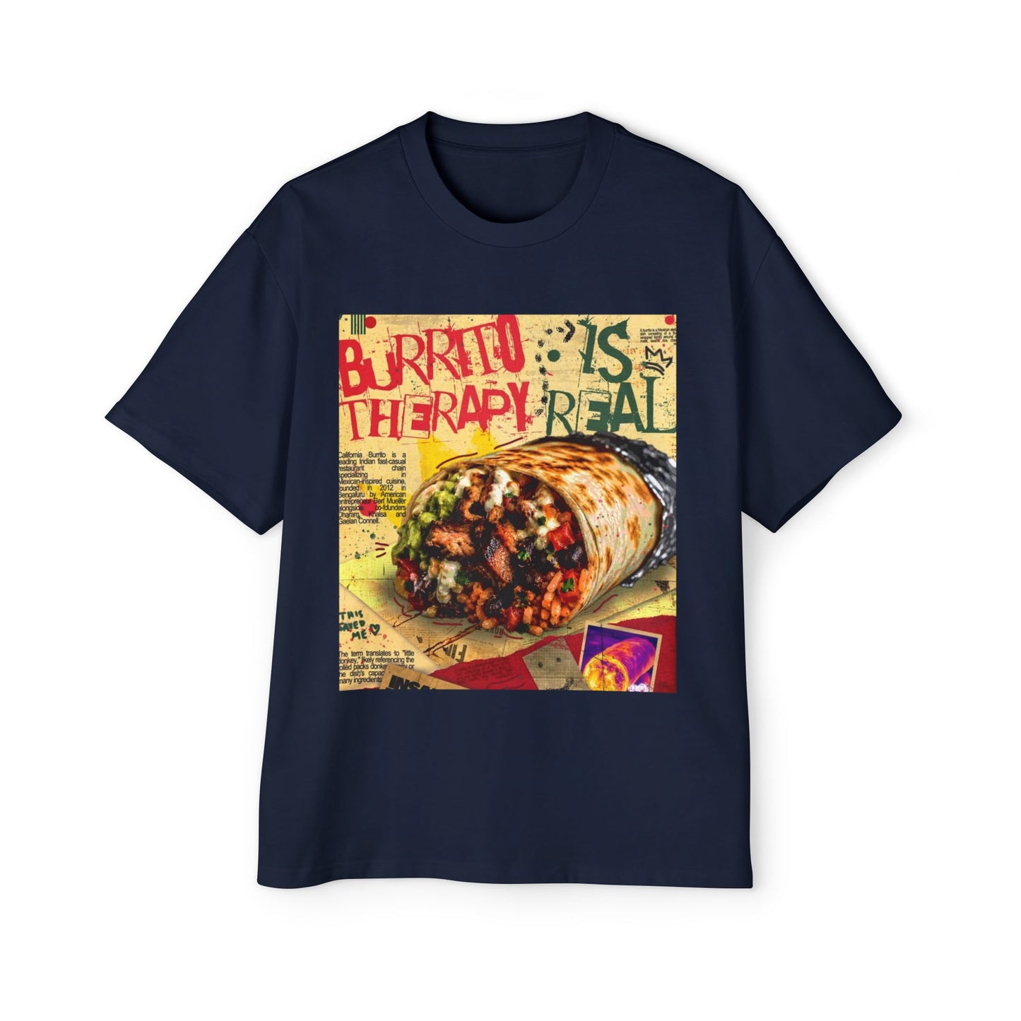 Burrito Is Therapy Tee — Funny Food Graphic T-Shirt