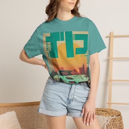 Retro Sunset Racing T-Shirt — Vintage Sports Car Graphic
