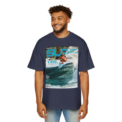 Surf Magazine Graphic Tee — Vintage Surfer Print Oversized T-Shirt