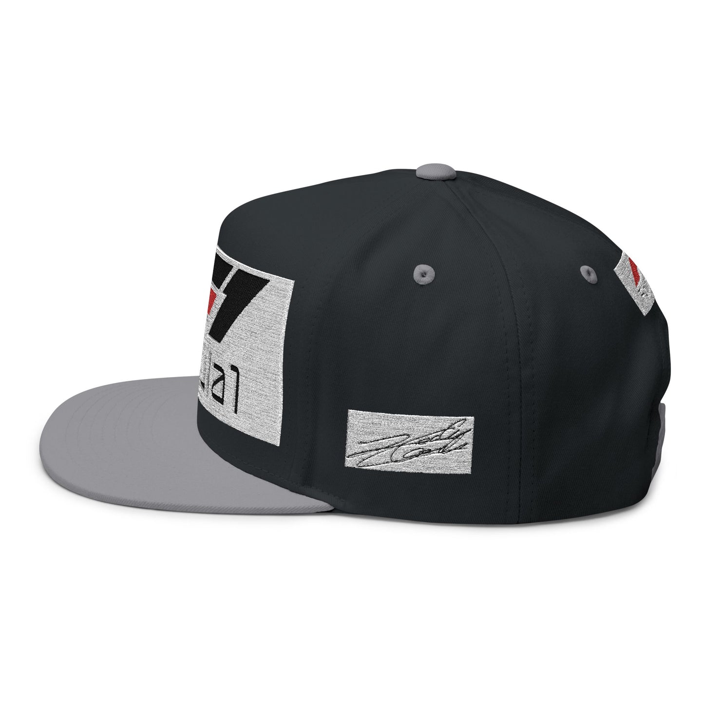 Formula 1 Embroidered Flat Bill Cap – Racing Logo Snapback