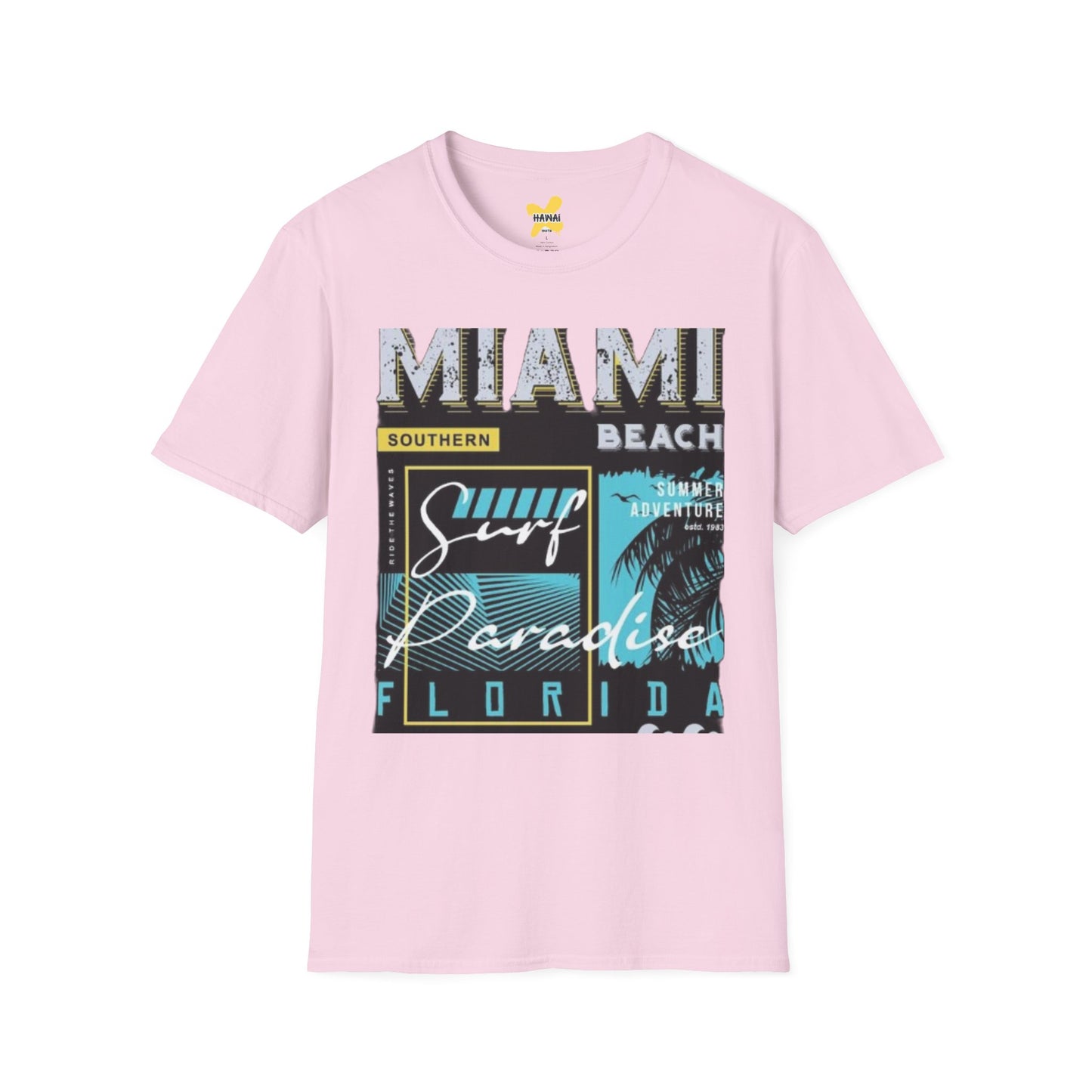 Miami Beach Surf Adventure Unisex Softstyle T-Shirt