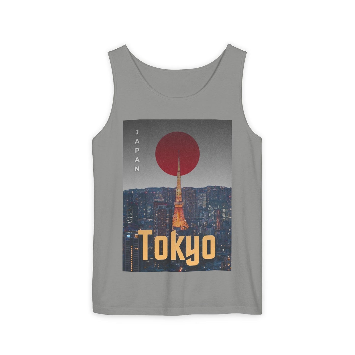 Tokyo Vintage Poster Tank — Japan Cityscape Graphic Tank Top