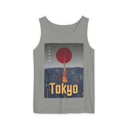Tokyo Vintage Poster Tank — Japan Cityscape Graphic Tank Top