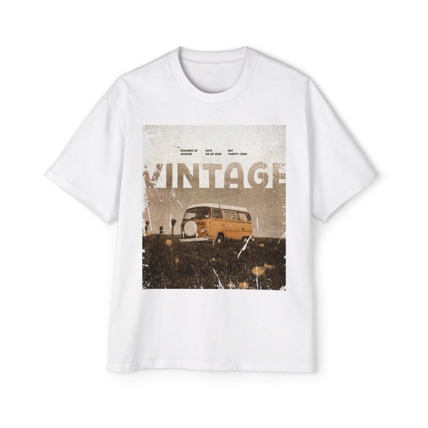 Vintage Van Graphic Tee – Retro 'VINTAGE' Camper T‑Shirt