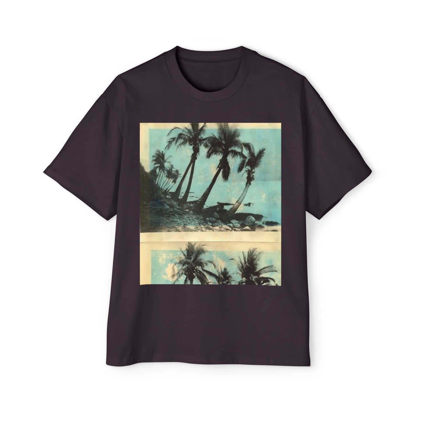 T-Shirt — Vintage Palm Beach Graphic Tee (Retro Tropical Sunset)
