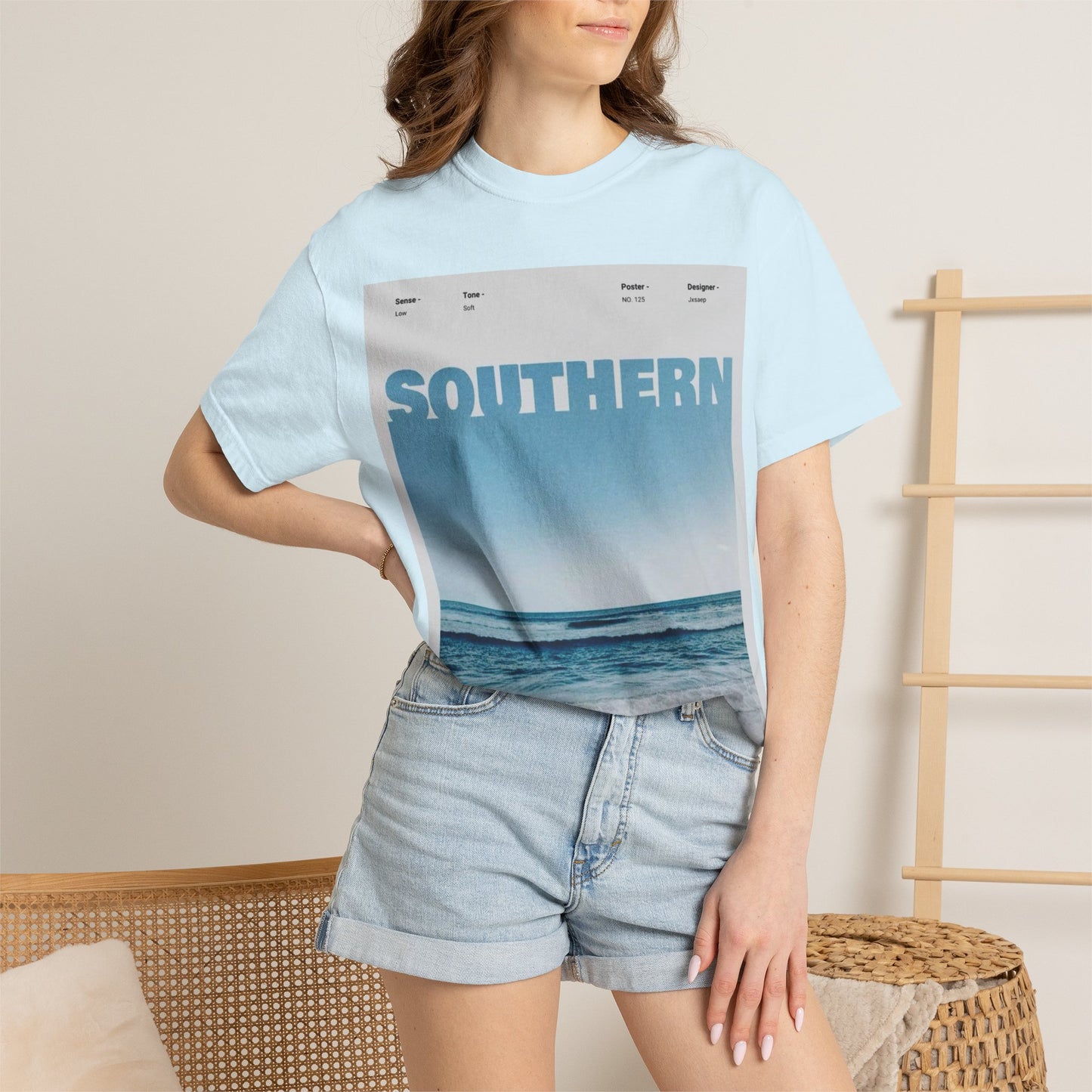 Southern Beach Photo T-Shirt — Ocean Waves Graphic Tee