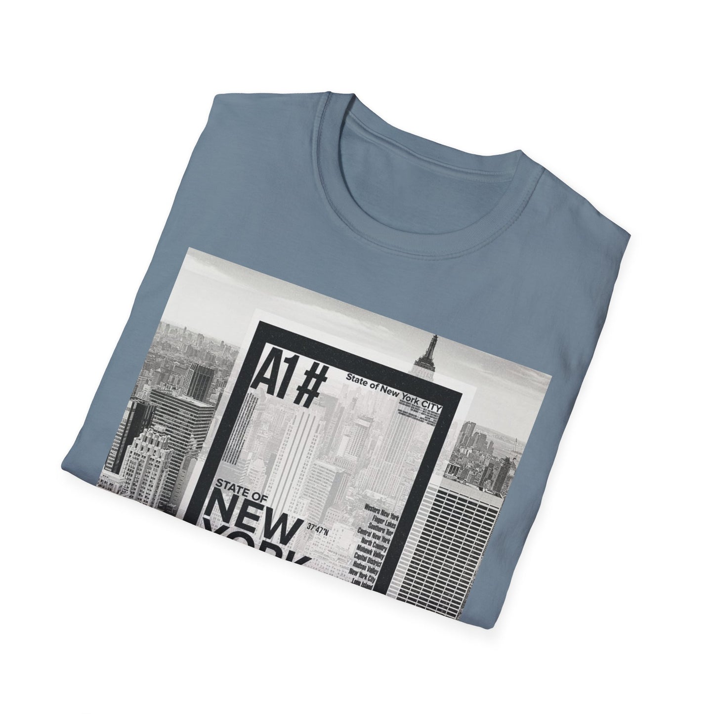 NYC Graphic Unisex Softstyle T-Shirt | Casual Wear, Street Style, Unique Gift, Travel Souvenir, City Life