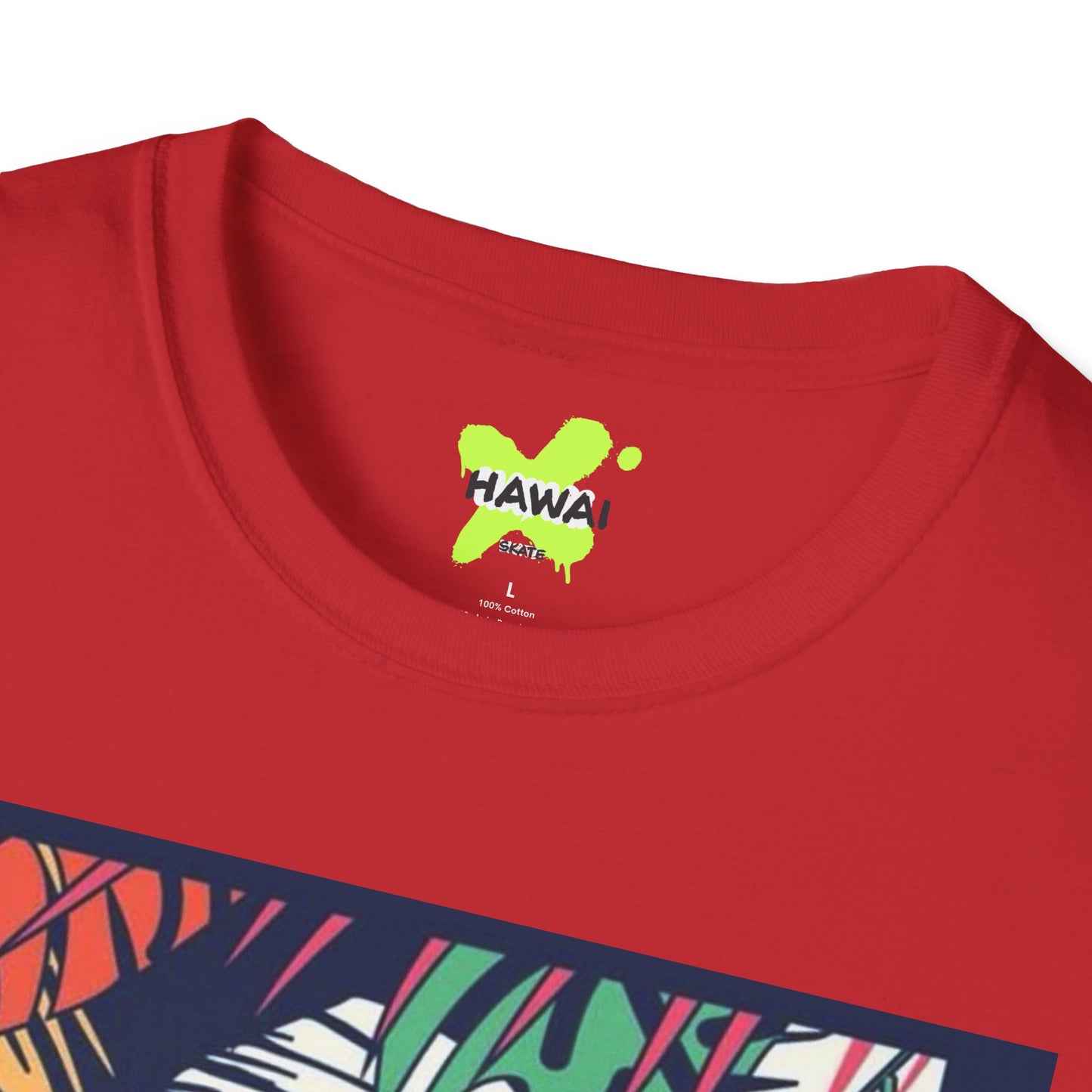 Hawaii Themed Unisex Softstyle T-Shirt | Tropical Vibes Tee