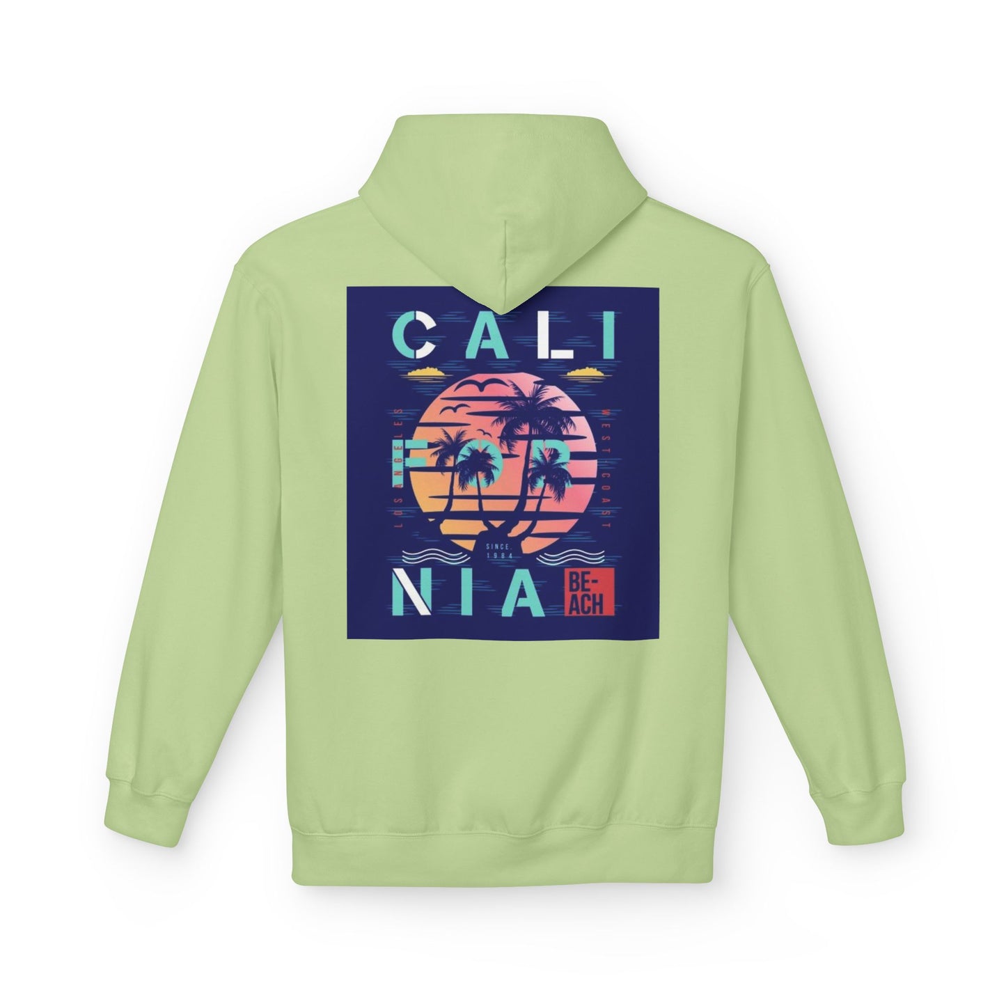 California Beach Vibes Unisex Fleece Hoodie - Softstyle Midweight Sweatshirt