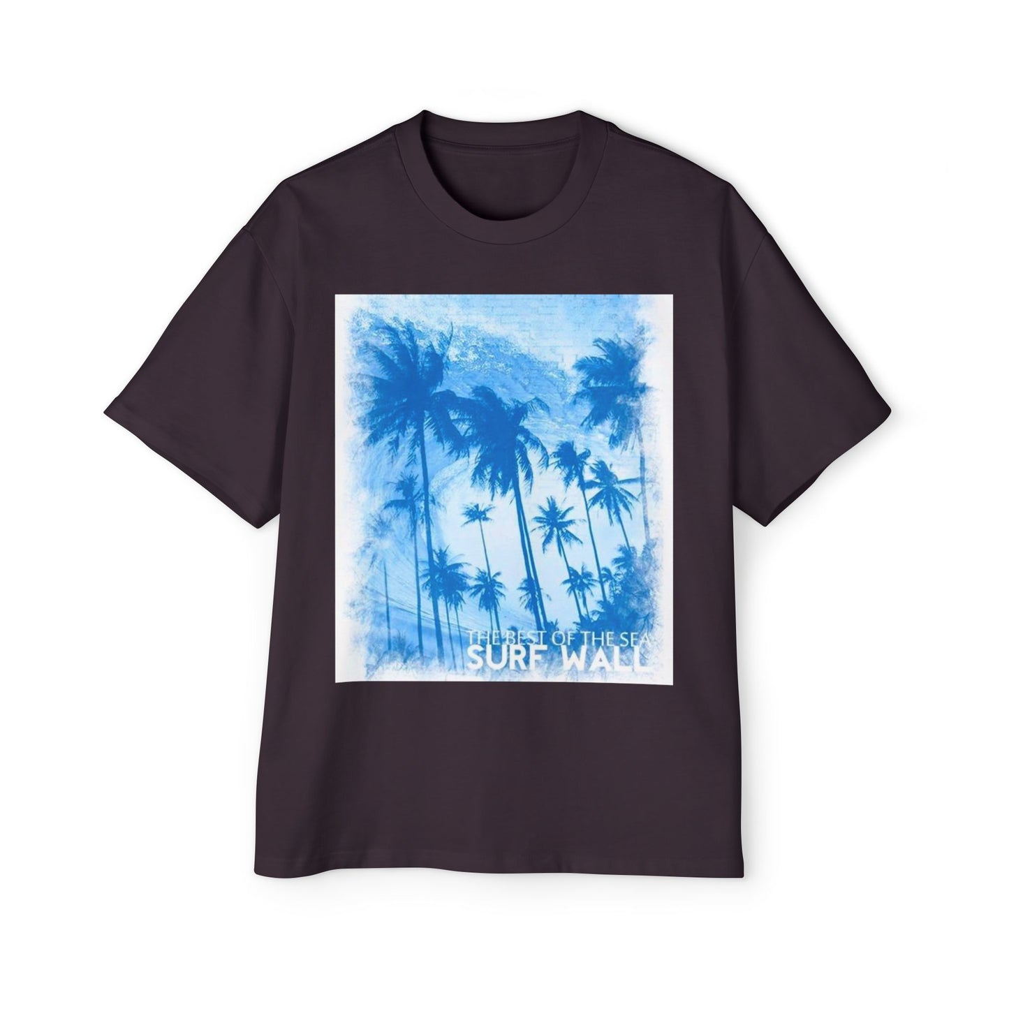 Surf Palm Tee — Blue Tropical Graphic T-Shirt