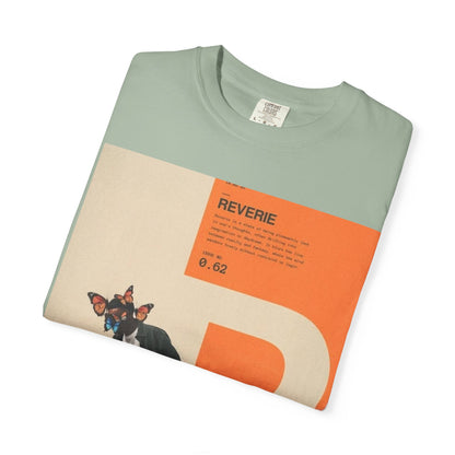 Reverie Skateboard Graphic T‑Shirt — Vintage R Letter Streetwear Tee