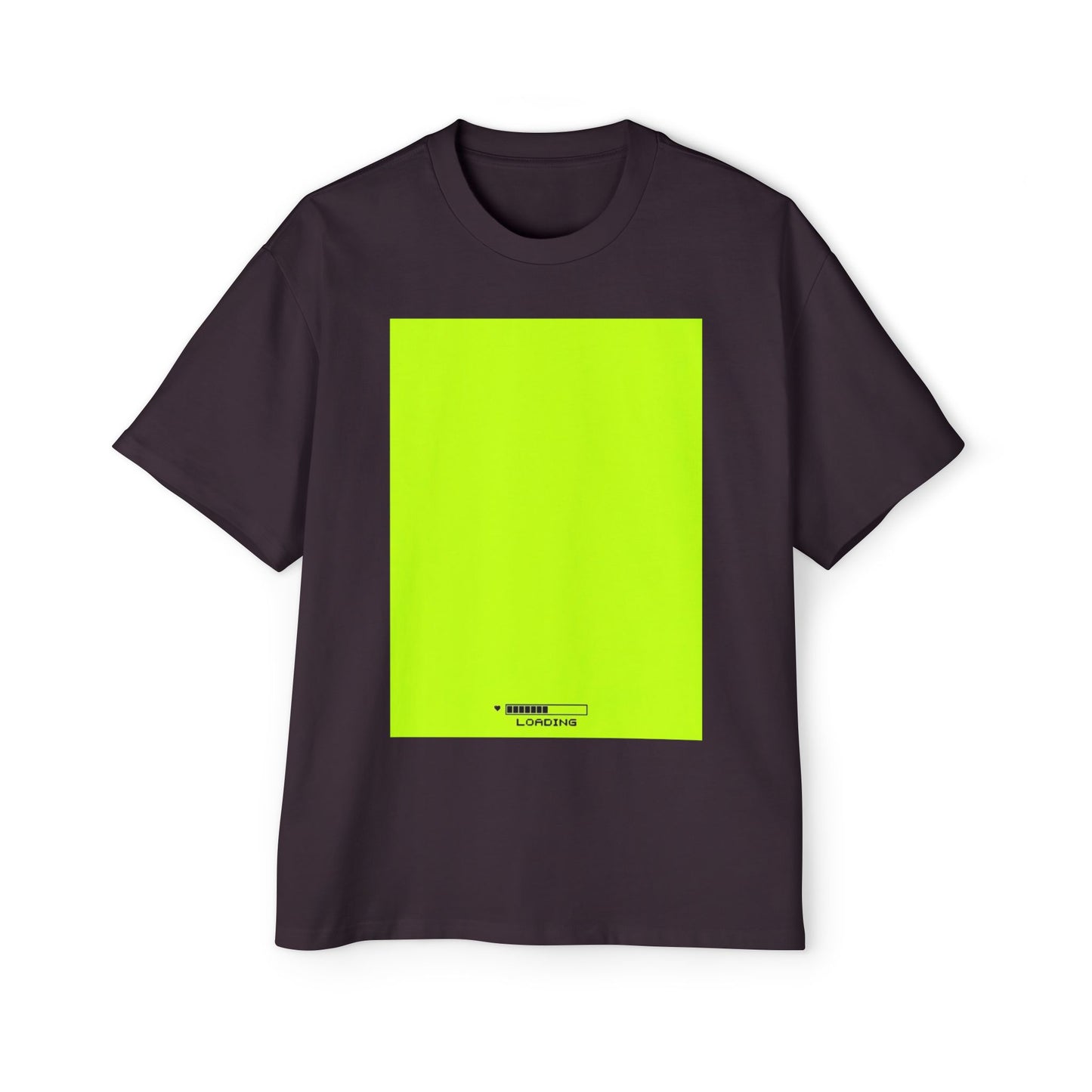 Oversized Tee — Neon Green Minimal Graphic "SUMMER LOVEDAY"
