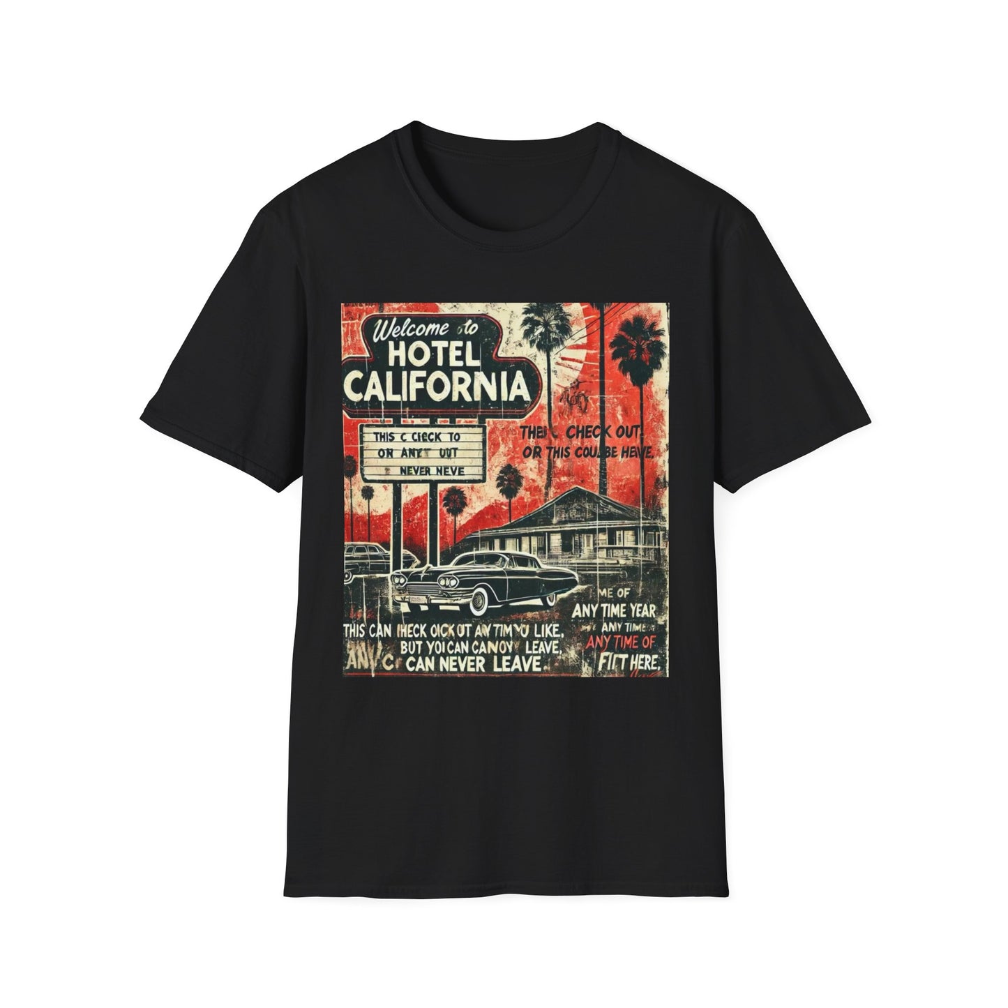 Vintage Hotel California Graphic T-Shirt – Perfect for Music Lovers