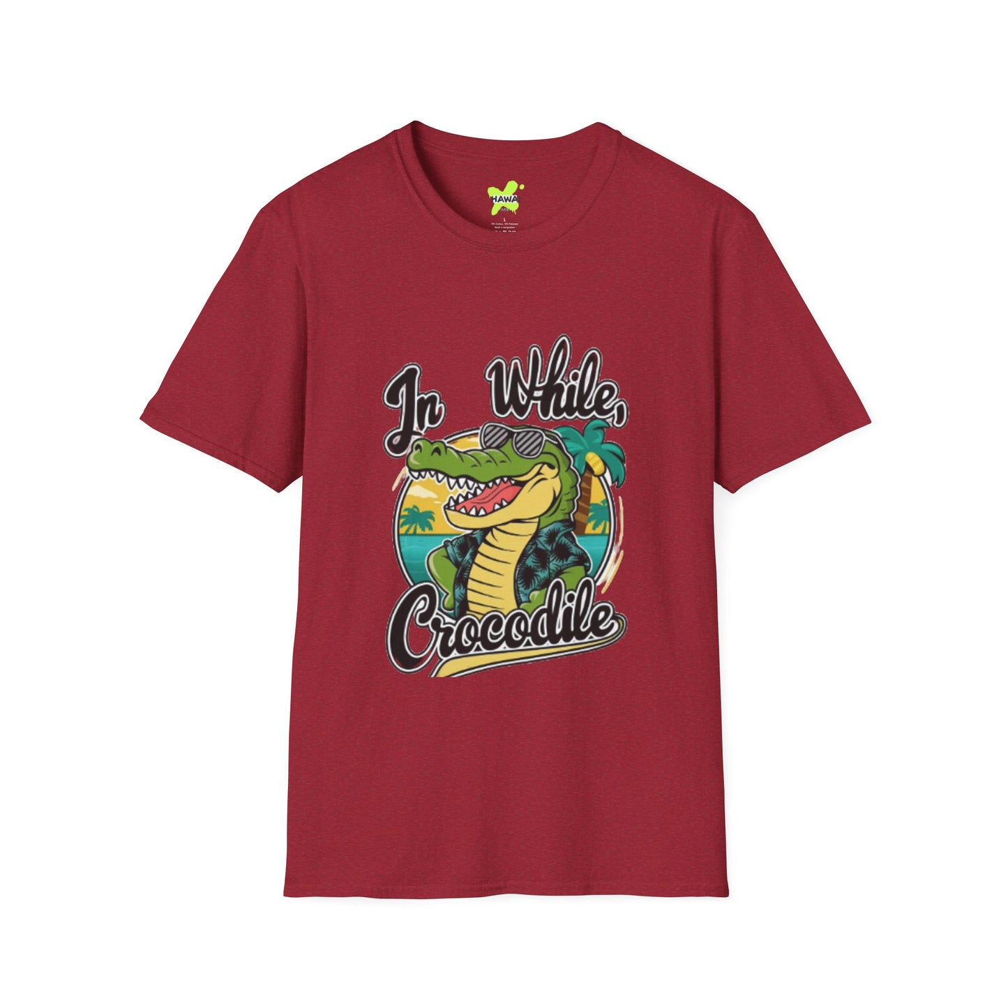 In Wild Crocodile Unisex Softstyle T-Shirt - Fun Graphic Tee for Animal Lovers