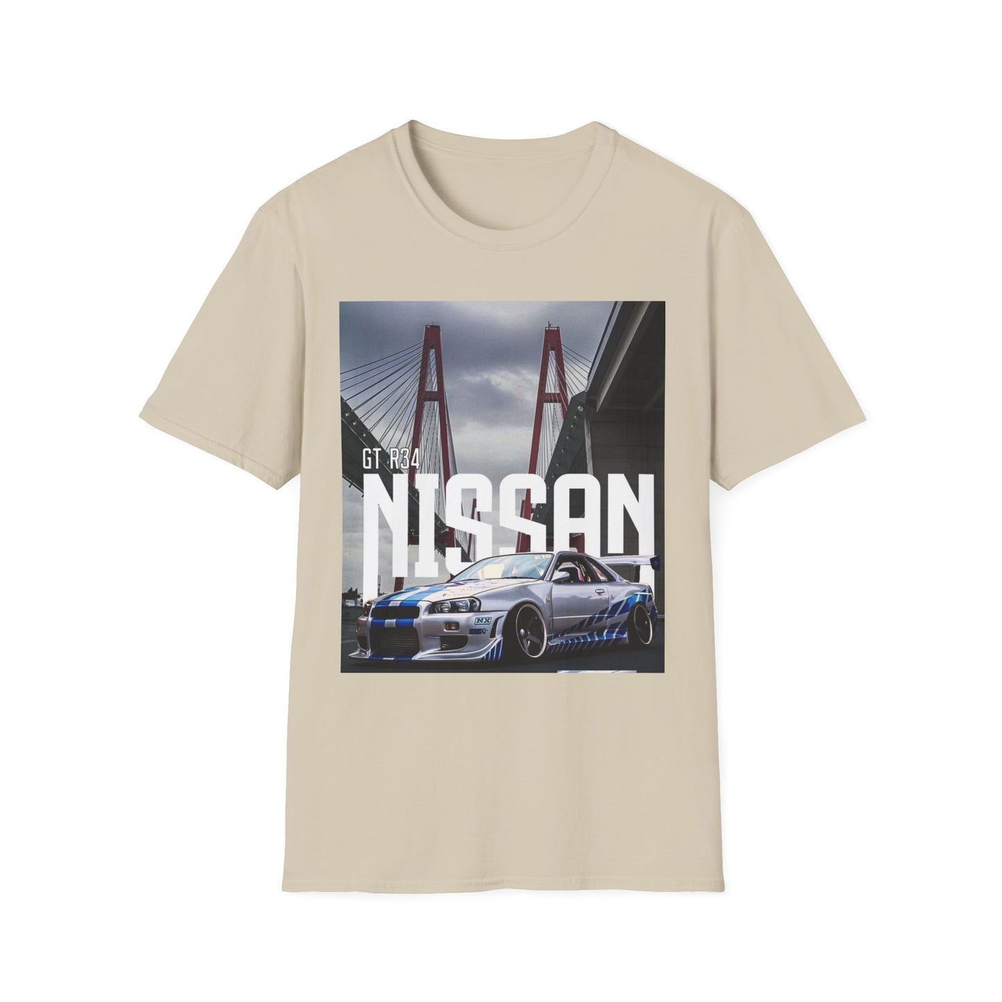 Nissan GT-R 34 Unisex Softstyle T-Shirt - Car Enthusiast Apparel
