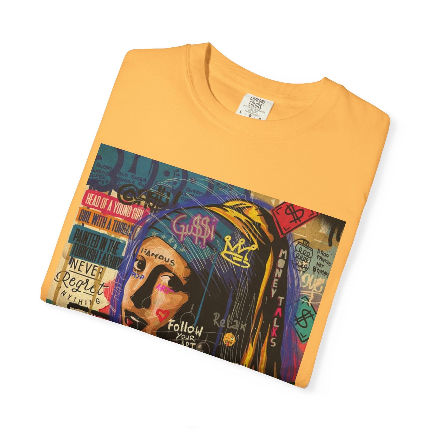 Artistic Unisex Garment-Dyed T-shirt - 'This Is Not a Girl with Great Hair' Design