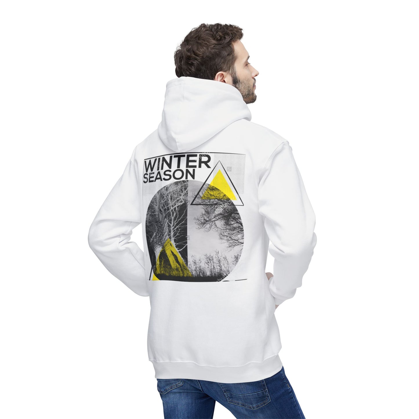 Winter Season Unisex Hoodie, Cozy Sweatshirt for Cold Weather, Holiday Gift, Layering, Casual Wear, Graphic Design