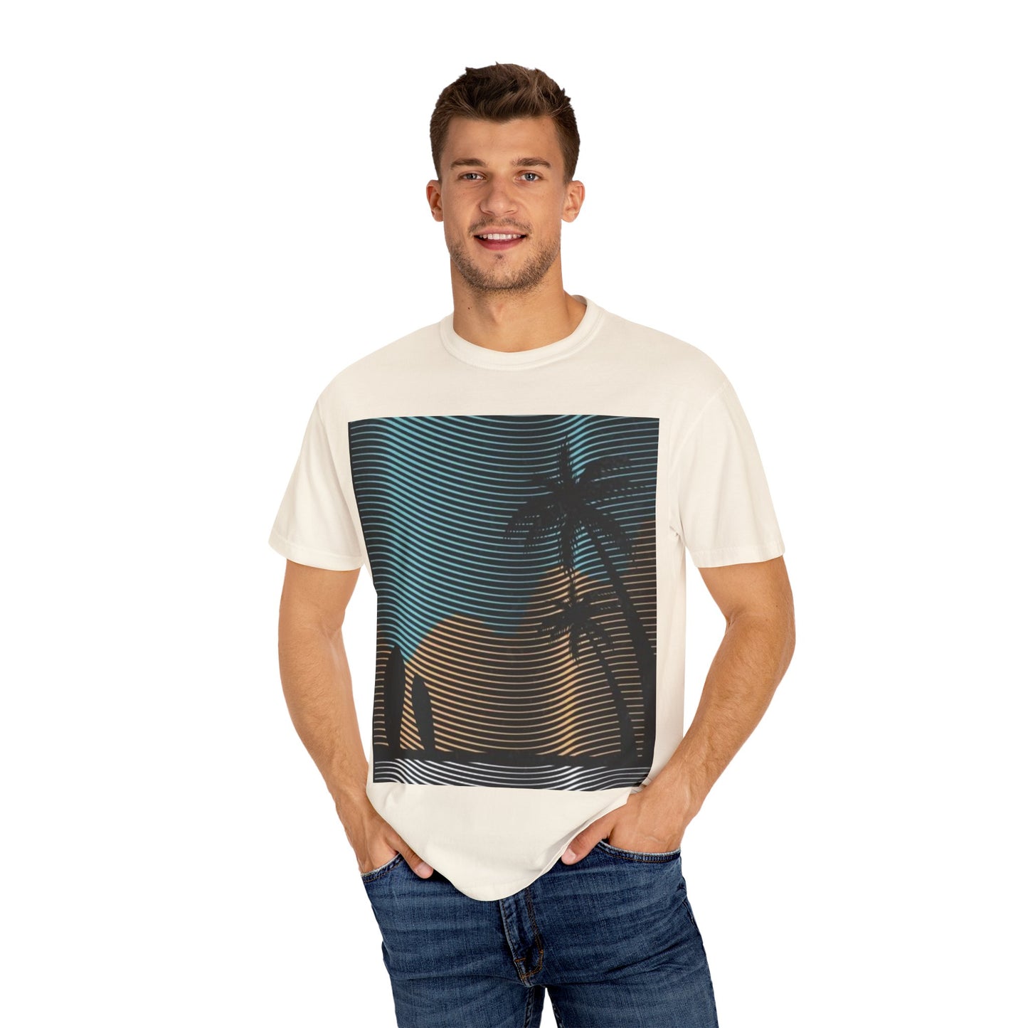 Chill Vibes Unisex Garment-Dyed T-Shirt for Beach Lovers, Summer Casual Wear, Vacation Tee, Relaxed Fit, Gift for Him/Her