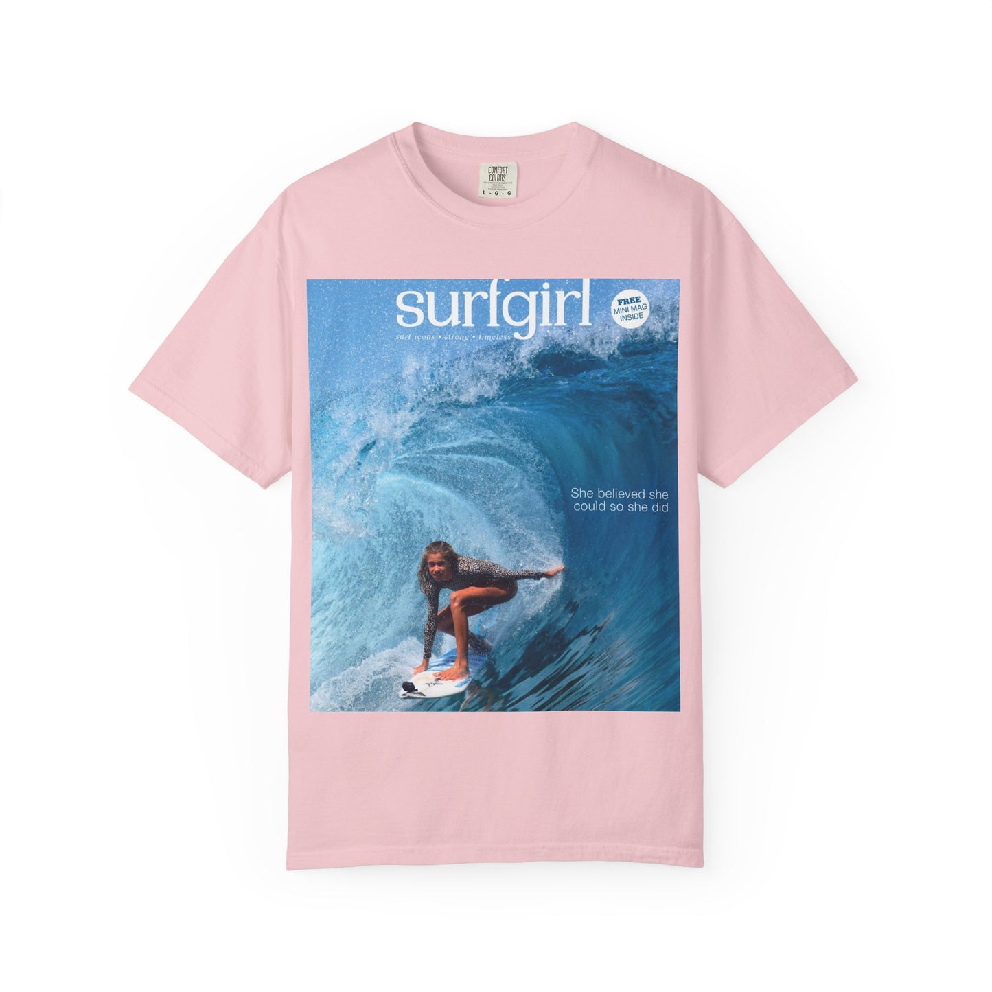 Surfgirl Wave Photo T-Shirt — Vintage Surf Magazine Graphic Tee