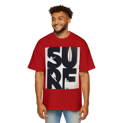 Surf Graphic Tee — Oversized Men's Surfboard Silhouette Shirt