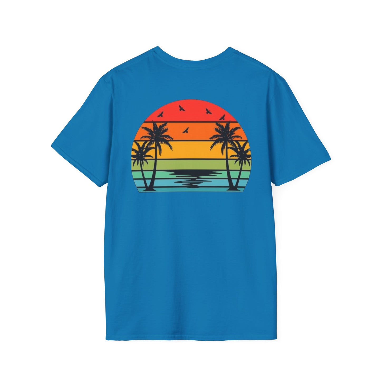 Tropical Sunset T-Shirt, Beach Vibes Tee, Unisex Graphic Shirt, Vacation Apparel, Summer Gift, Casual Wear