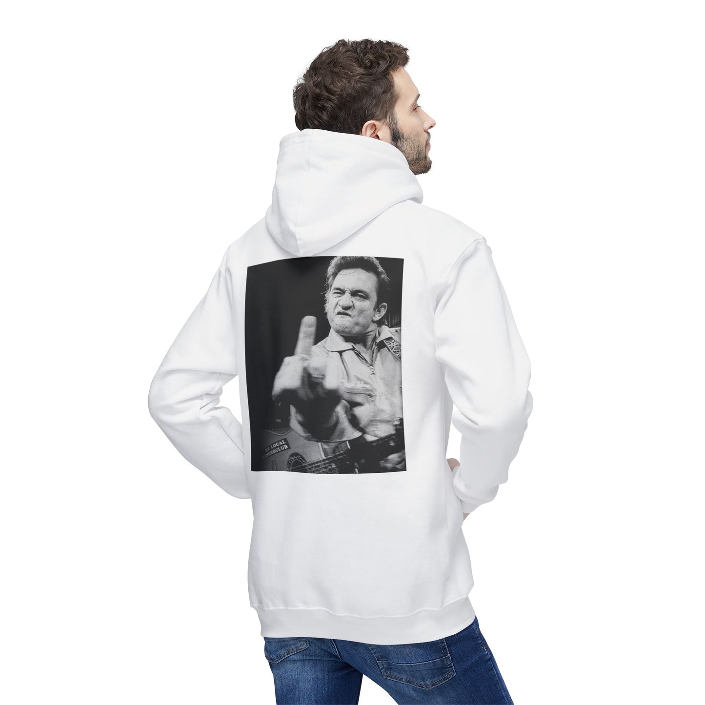 Unisex Hooded Sweatshirt with Bold Graphic Print - Perfect for Music Lovers