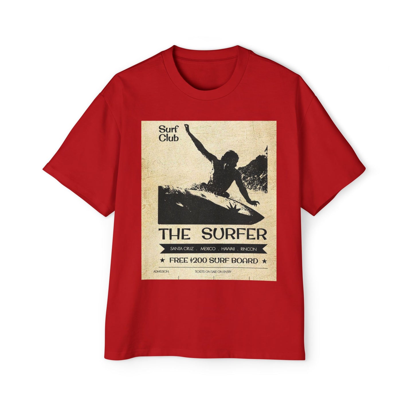 The Surfer Vintage Surf Club Tee — Men's Oversized Surf Graphic T-Shirt