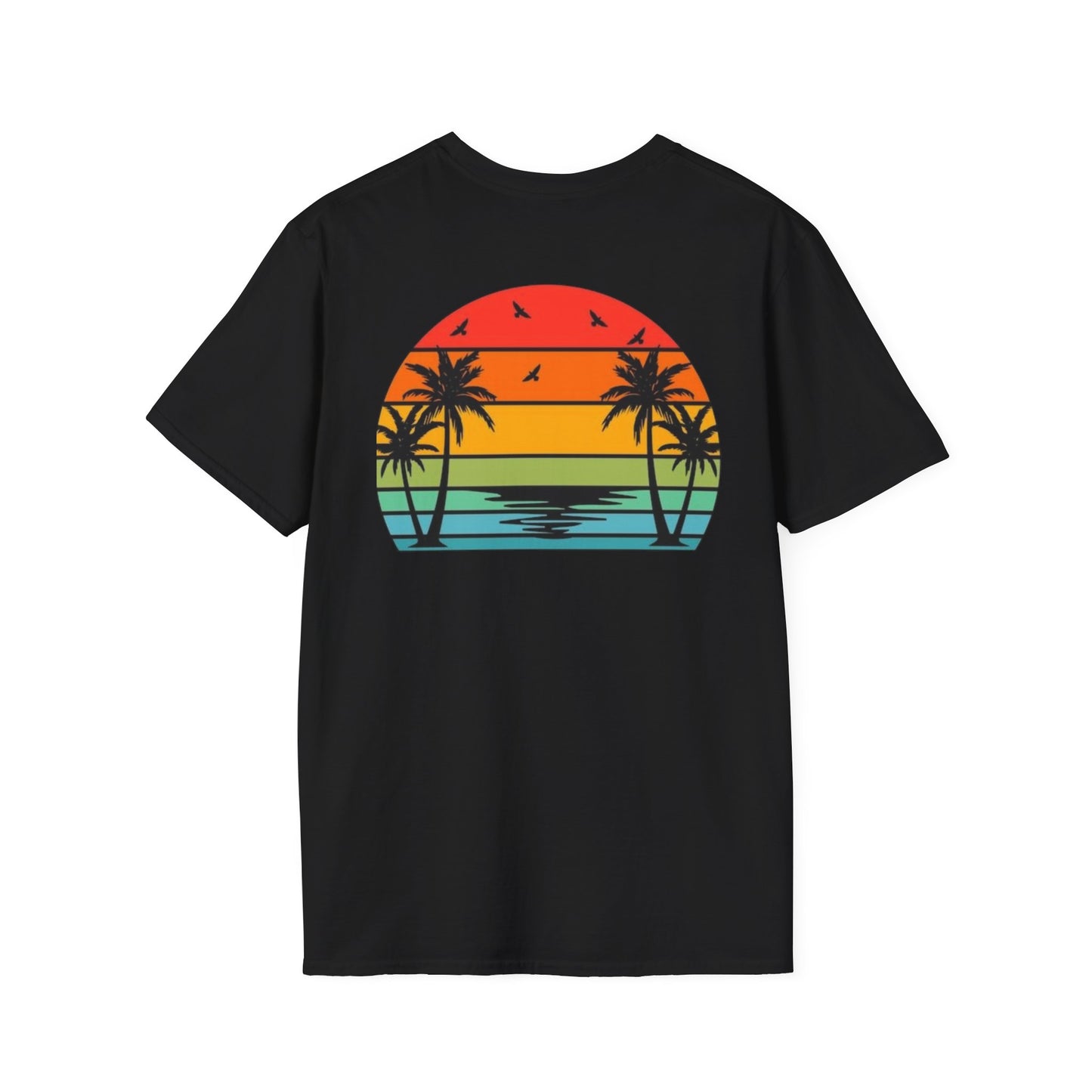 Tropical Sunset T-Shirt, Beach Vibes Tee, Unisex Graphic Shirt, Vacation Apparel, Summer Gift, Casual Wear