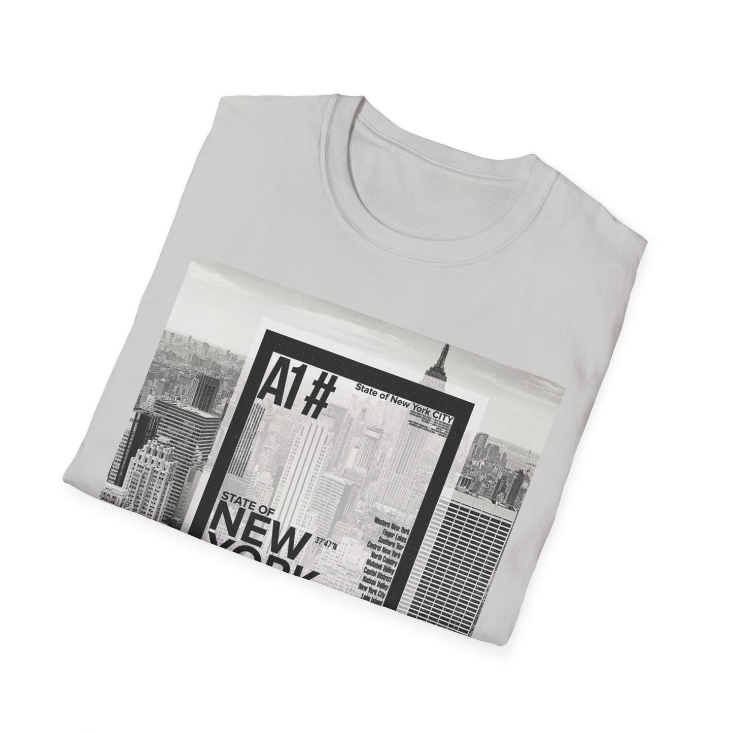 NYC Graphic Unisex Softstyle T-Shirt | Casual Wear, Street Style, Unique Gift, Travel Souvenir, City Life