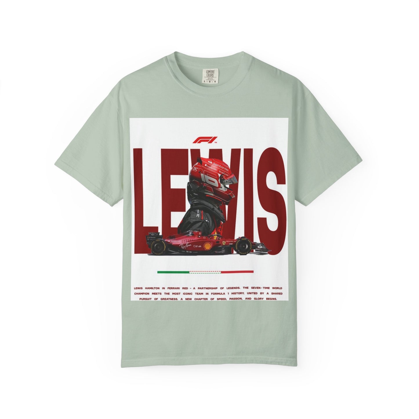 Lewis Hamilton F1 Unisex Garment-Dyed T-Shirt - Perfect for Racing Fans