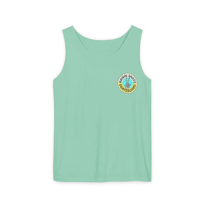 Surf Vans Tank Top — Retro Beach Surfboard Graphic
