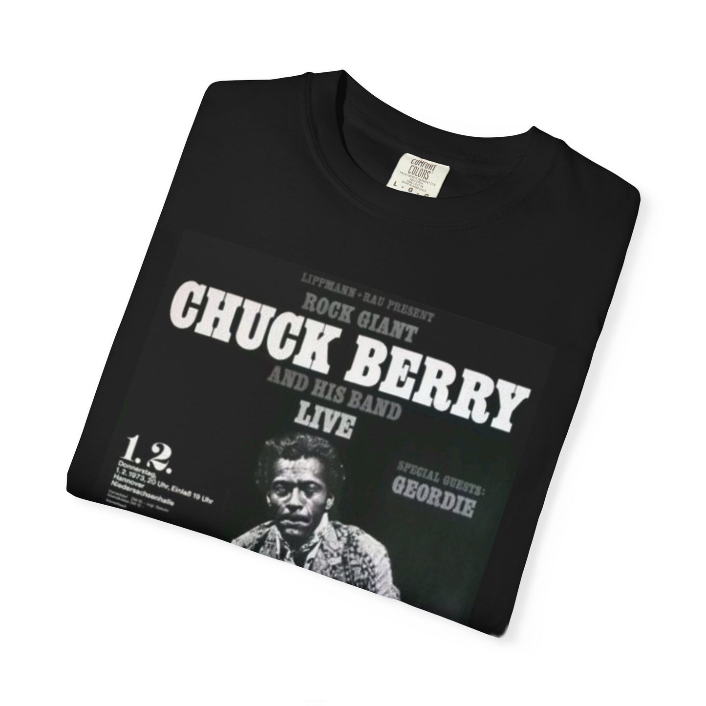 Retro Chuck Berry Live T-Shirt - Unisex Garment-Dyed Tee