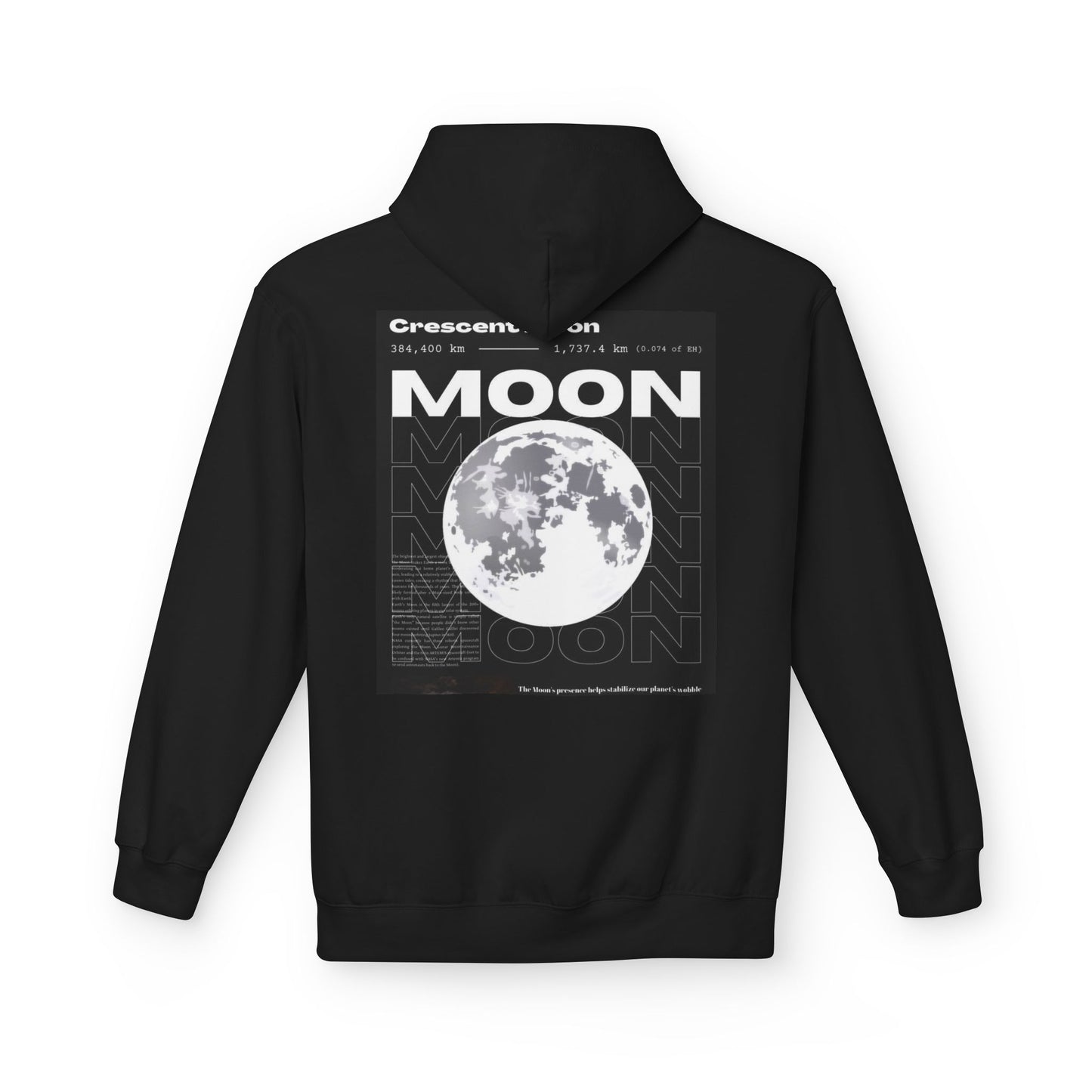 Crescent Moon Graphic Hoodie - Unisex Midweight Softstyle Fleece