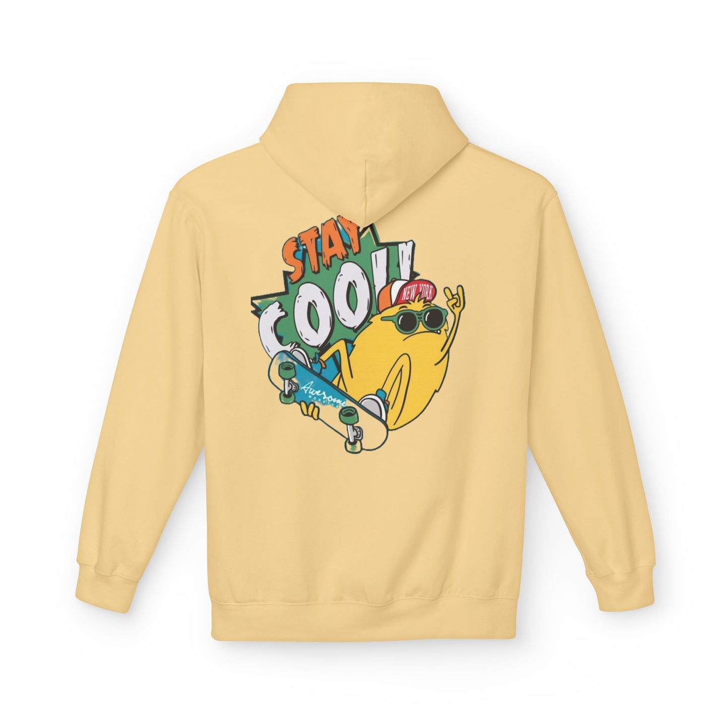 Stay Cool! Unisex Softstyle Fleece Hoodie - Fun & Comfy Skatewear
