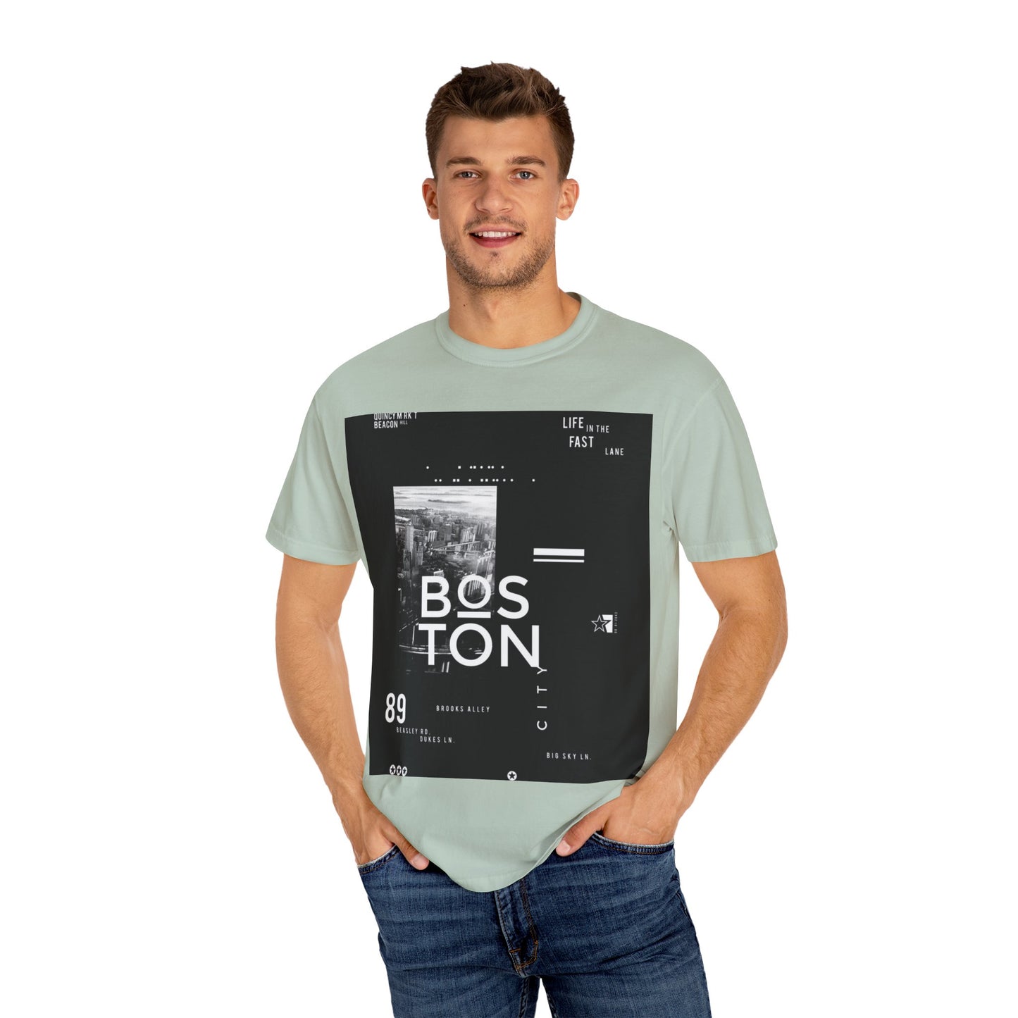 Boston Graphic Unisex T-Shirt, Casual Urban Style Tee, Gift for Travelers, Fashion Aesthetic Apparel, Streetwear Fashion