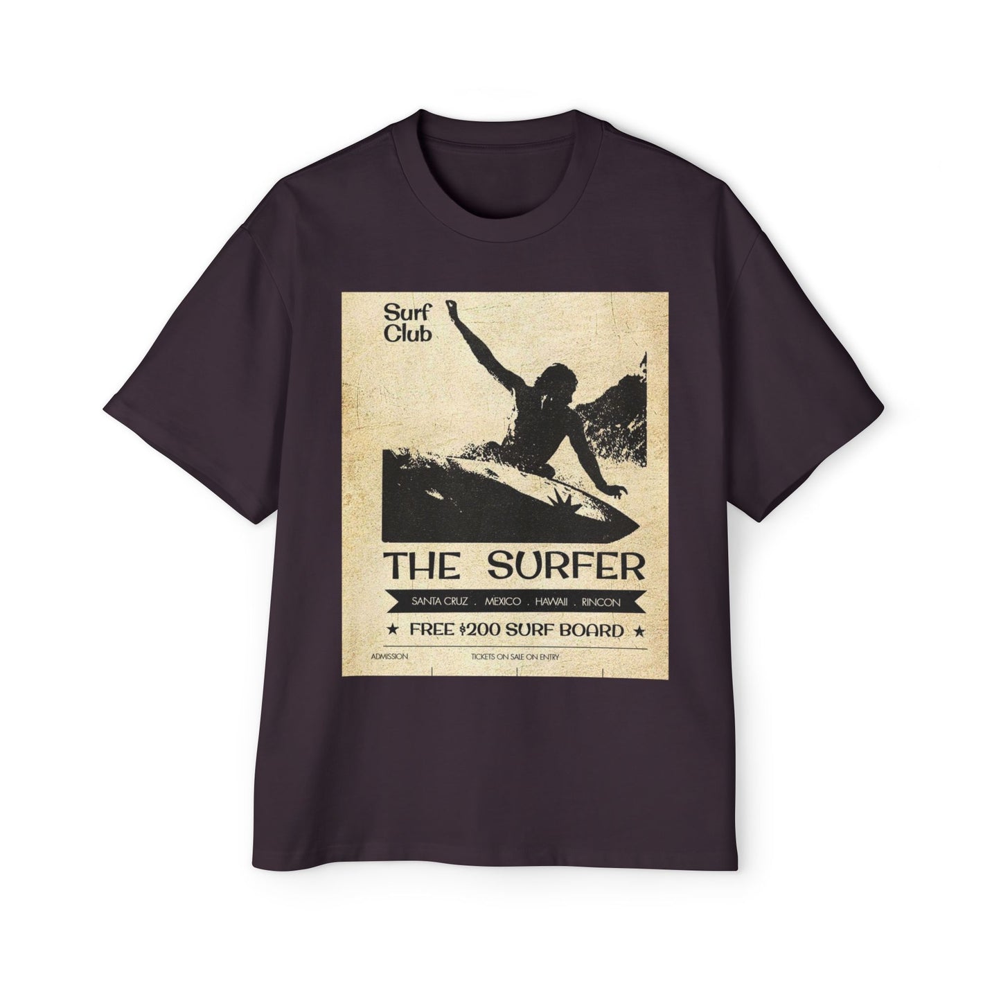 The Surfer Vintage Surf Club Tee — Men's Oversized Surf Graphic T-Shirt