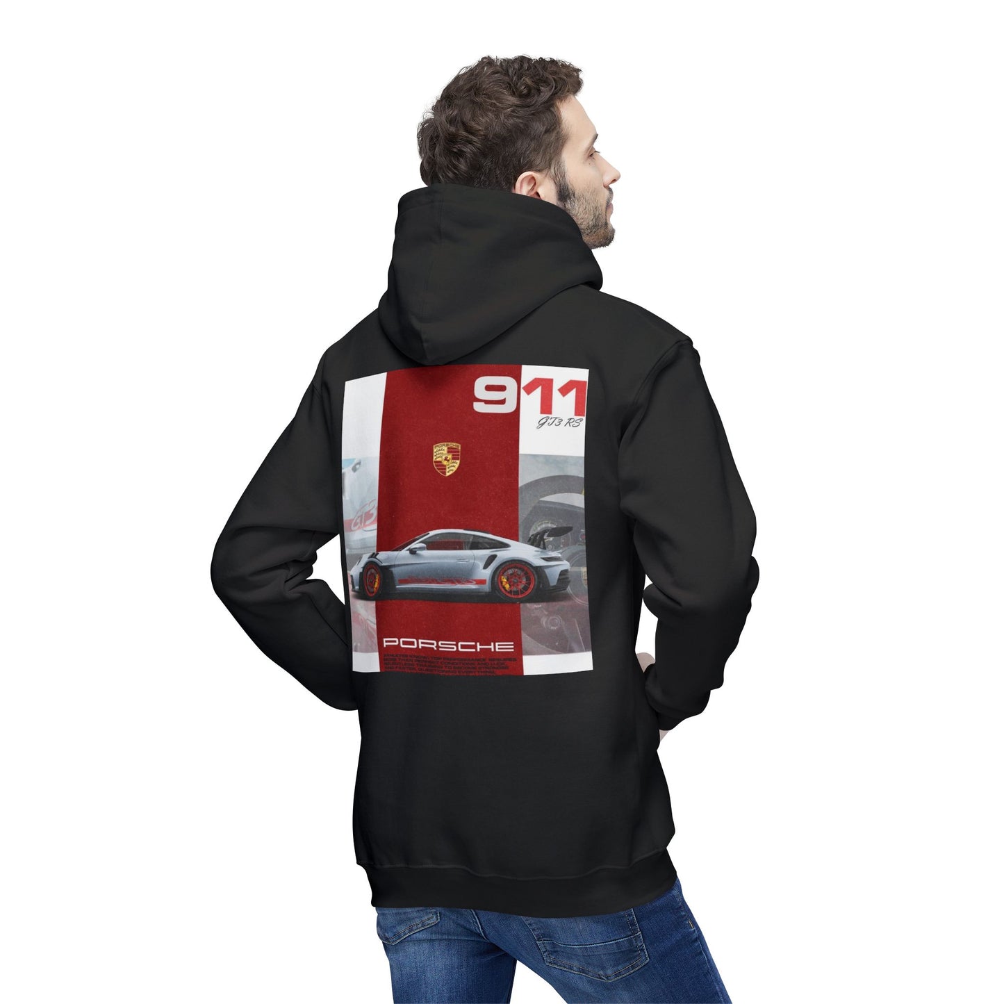 Porsche Graphic Hoodie, Made in USA, Unisex Sweatshirt, Car Lover Gift, Automotive Apparel, Driving Enthusiast Wear, Cool Casual