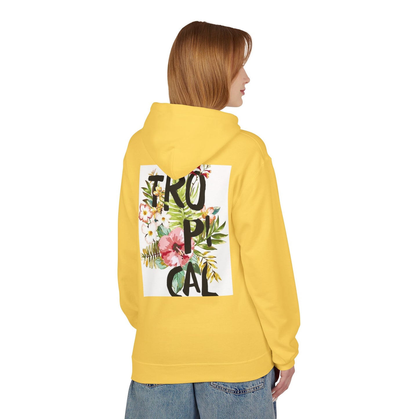 Tropical Floral Hoodie for Summer Vibes | Unisex Softstyle Fleece