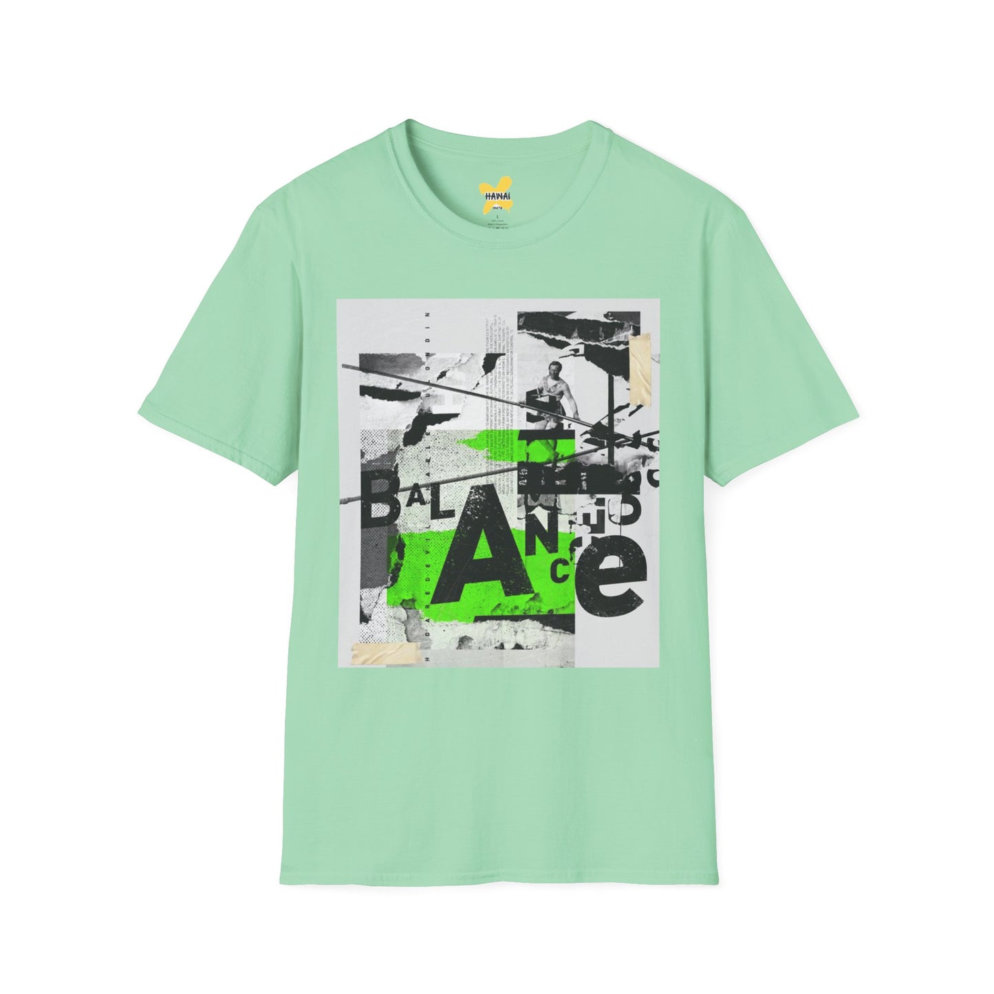 Retro Graphic Tee - Balance Art Design for Casual Style