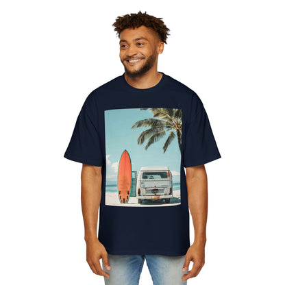 Surf Van Beach T-Shirt — Vintage Palm & Surfboard Graphic Tee