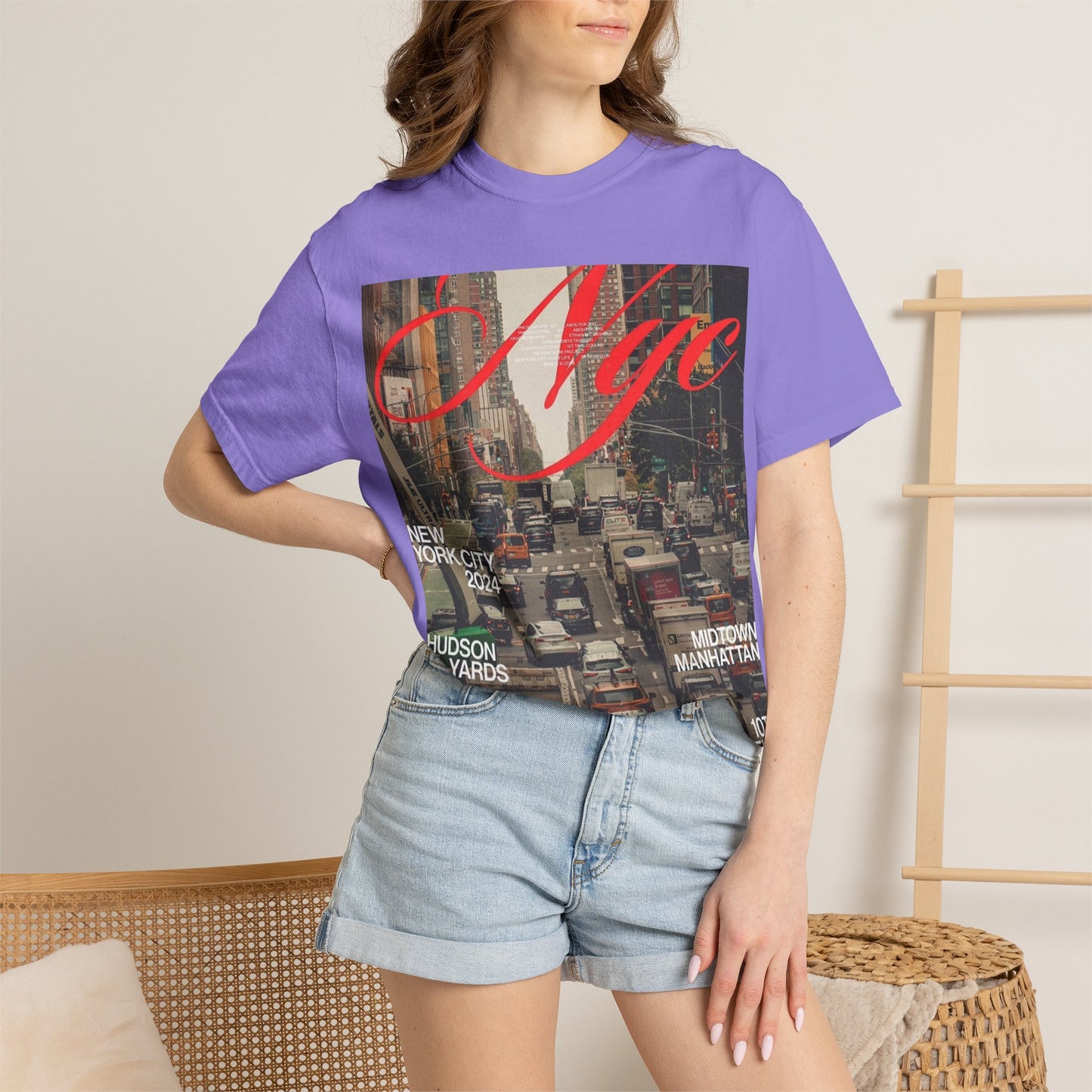 NYC Traffic Photo Tee — Midtown Manhattan Hudson Yards Graphic T-Shirt