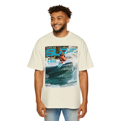 Surf Magazine Graphic Tee — Vintage Surfer Print Oversized T-Shirt