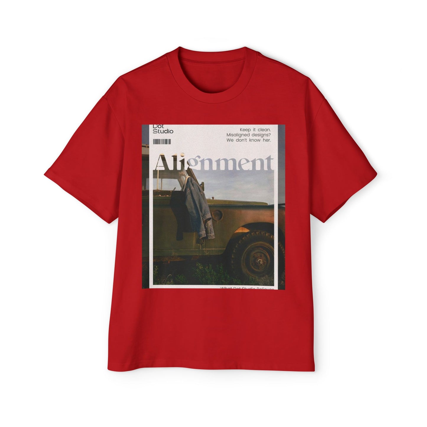 Alignment Vintage Jeep Graphic Tee – Men's Oversized Photo Print
