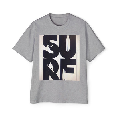 Surf Graphic Tee — Oversized Men's Surfboard Silhouette Shirt