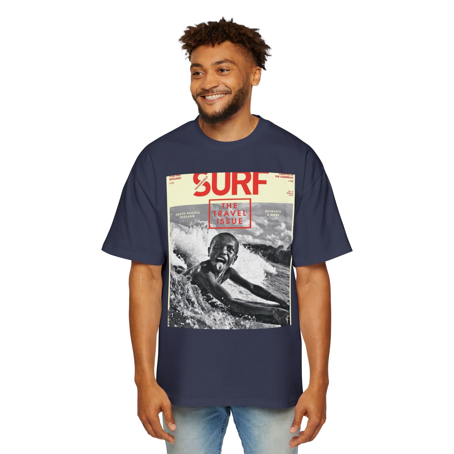 Surf Magazine Graphic Tee — "Surf: The Wave Issue" Vintage Beach Shirt