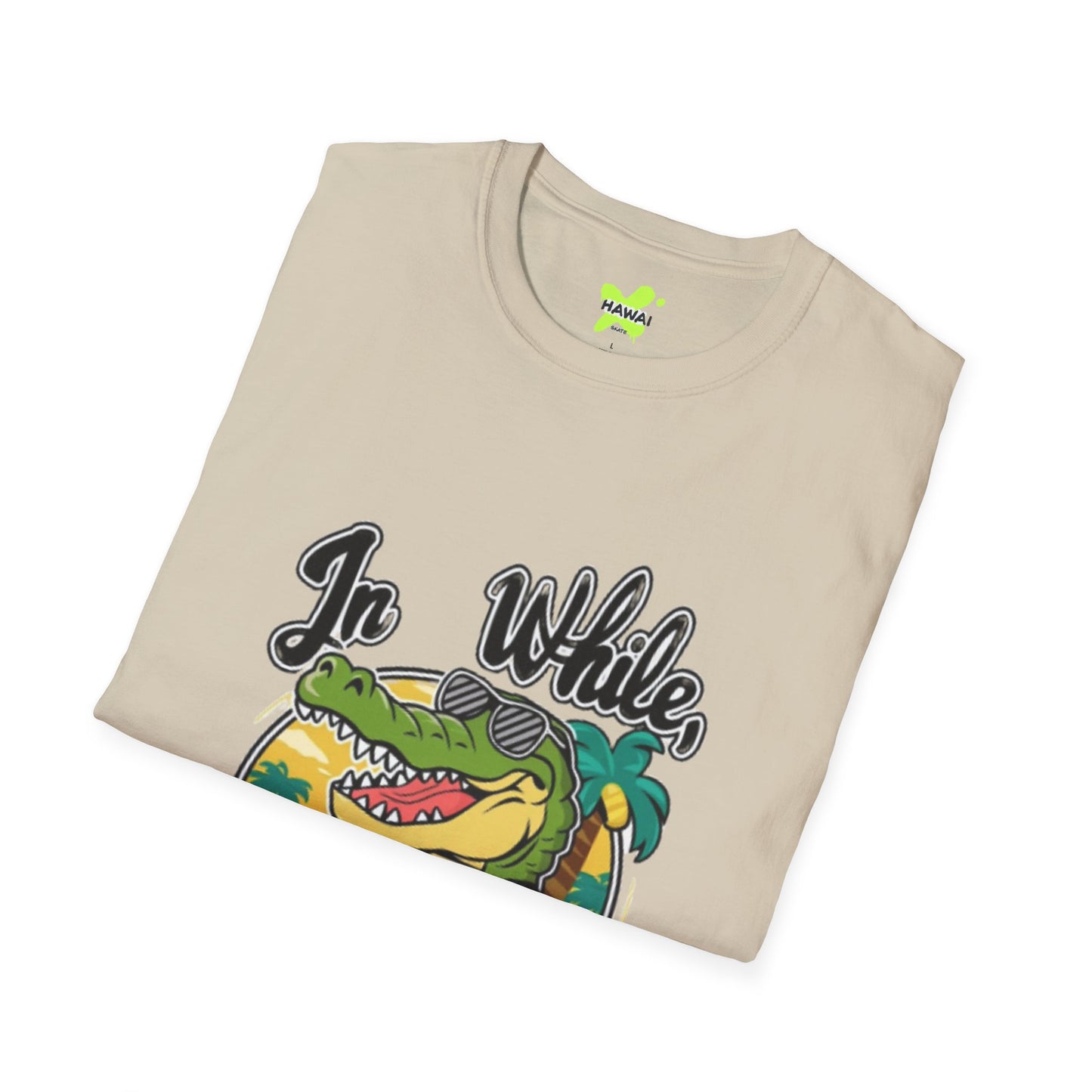 In Wild Crocodile Unisex Softstyle T-Shirt - Fun Graphic Tee for Animal Lovers