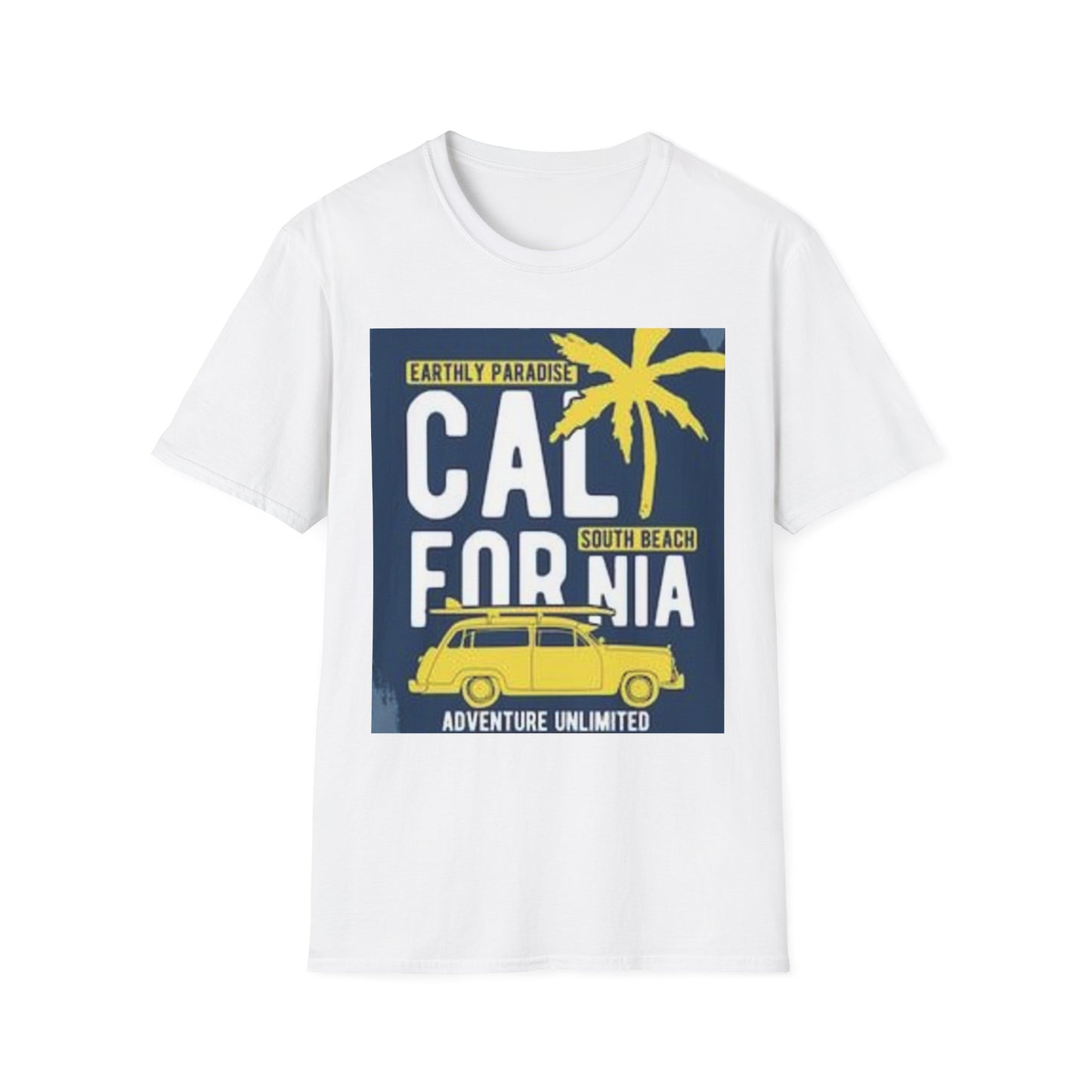 California Adventure Softstyle Tee, Unisex T-Shirt for Beach Lovers, Vacation Apparel, Summer Style, Travel Gift, Casual Wear